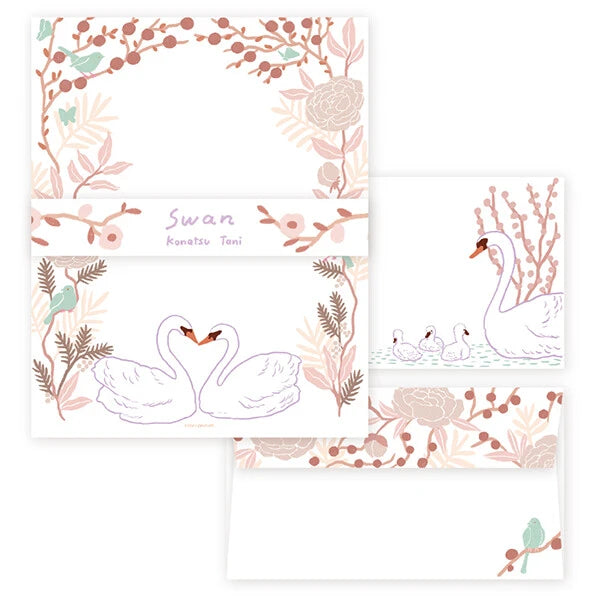 Swan Letter Writing Set Illustrated by Konatsu Tani