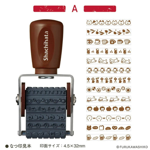 Shachihata Watashi-biyori Rotating Stamp