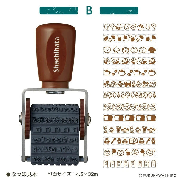 Shachihata Watashi-biyori Rotating Stamp