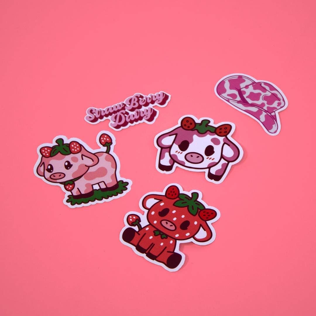 Strawberry Cow Milk Carton