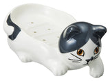 Hachiware Cat Soap Dish Ceramic - Japan