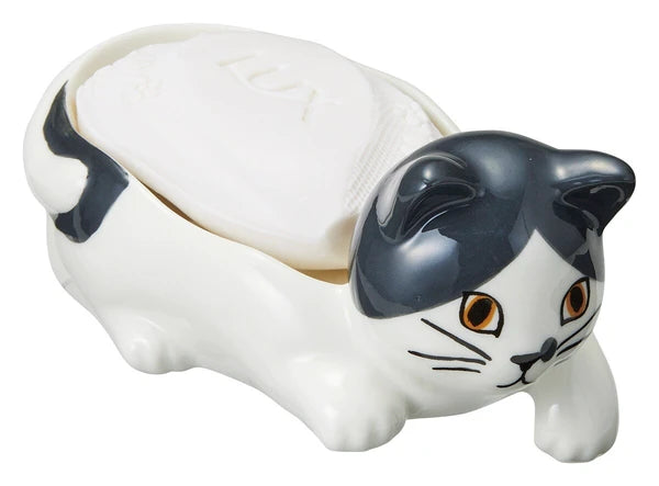 Hachiware Cat Soap Dish Ceramic - Japan