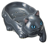 Black Cat Soap Dish Ceramic - Japan