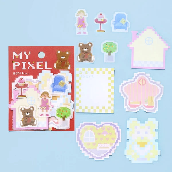 Pixel Memo Sticker Pack by BGM Japan