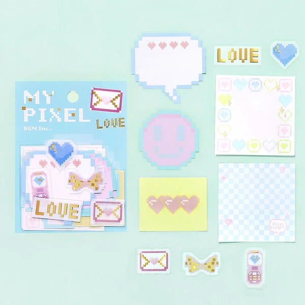 Pixel Memo Sticker Pack by BGM Japan