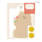 Bear & Flowers Japanese Mino Washi Letter Writing Set by Furukawa Shiko