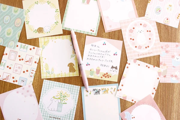 Soft Sakura Cat 4-Design Memo Pad by Furukawa Shiko