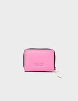Frodo Bubblegum Pink Leather Zip Around Wallet - Flashie the Cloud Applique