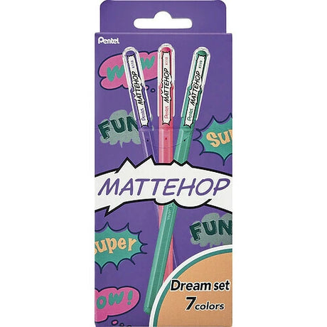 Japanese Mattehop Color Ballpoint Pen Sets  by Pentel