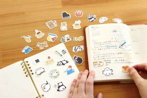 Panda Flake Stickers by Furukawa Shiko