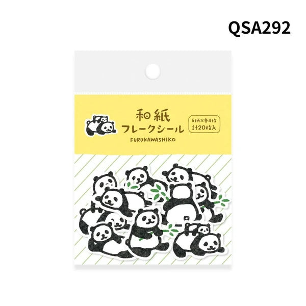 Panda Flake Stickers by Furukawa Shiko