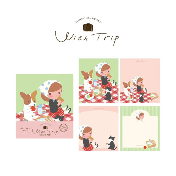Wish Trip Memo Pad by Ryoko Yomogida x Furukawa Shiko