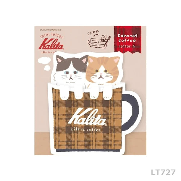 Coffee Cat Mini Letter Writing Set by Kalita x Furukawa Shiko