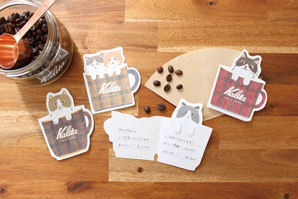 Coffee Cat Mini Letter Writing Set by Kalita x Furukawa Shiko