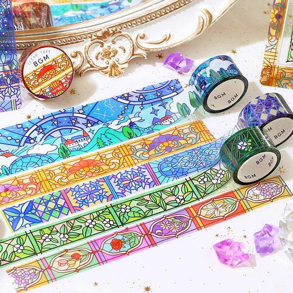 Stained Glass Clear Washi Tape by BGM Japan