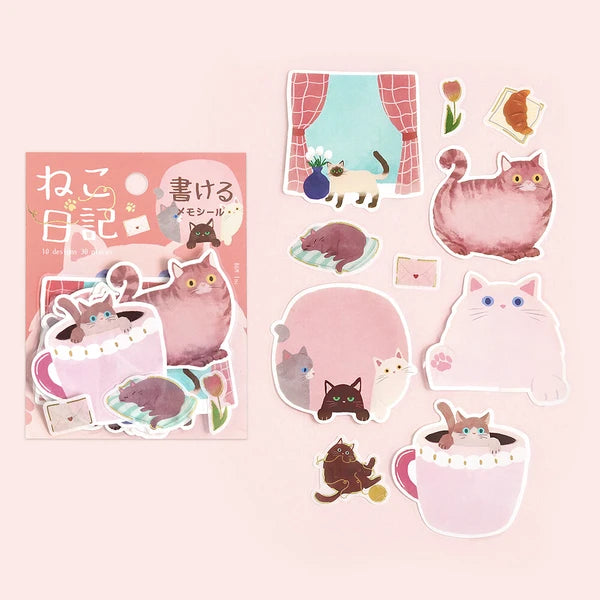 Cat Diary Flake Stickers