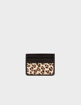 Filium Animal Print Leather Cardholder - All Over Eyes Embroidery