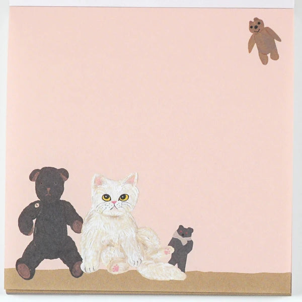 Cats & Curiosities Memo Pad by Artist Kahoko Sodeyama