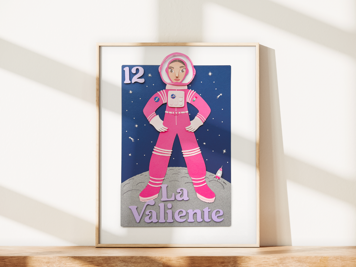 La Valiente, Loteria-Inspired Photo Print of Paper Art