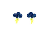 Baby Rain Cloud Earrings - Blue/Yellow