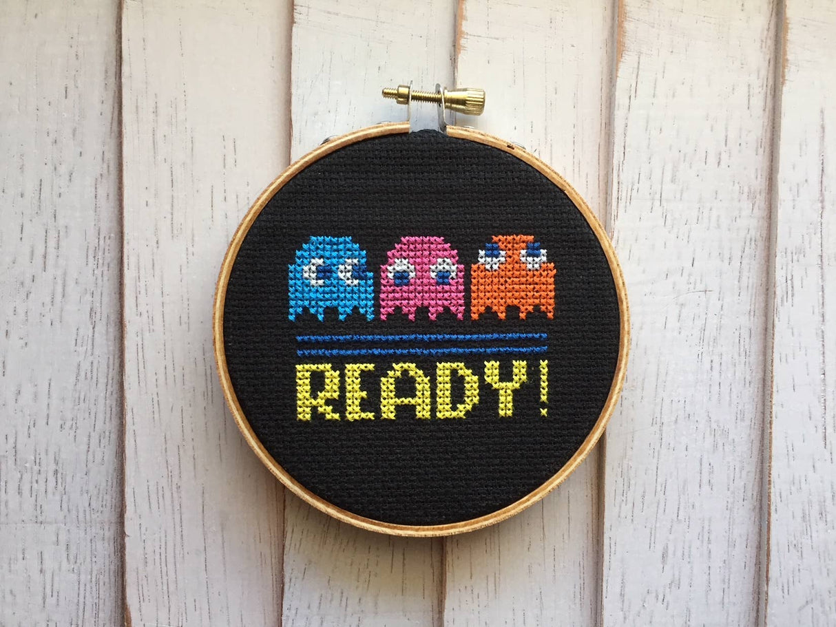 Pac Man Game Counted Cross Stitch Kit