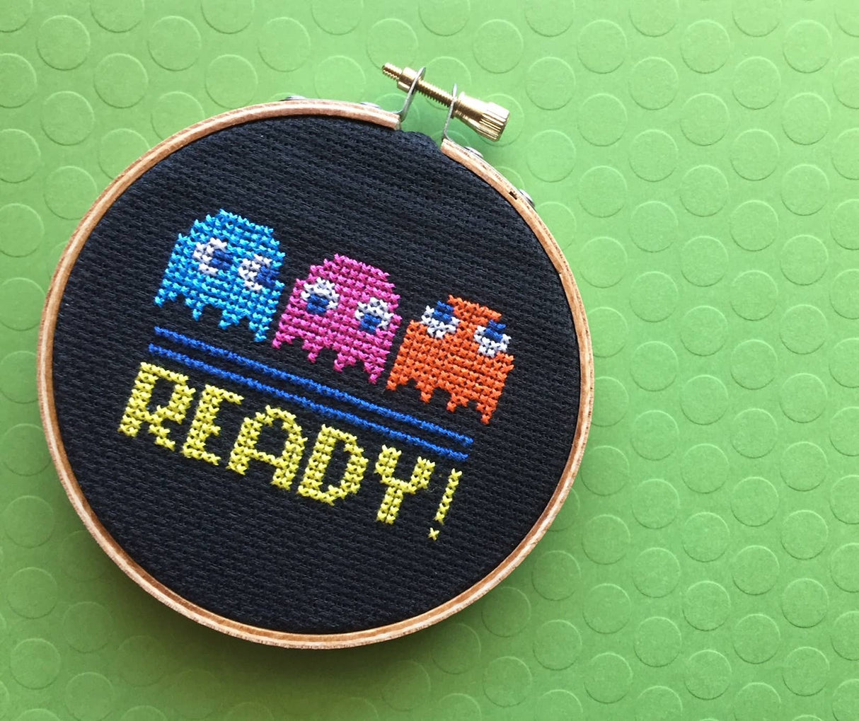 Pac Man Game Counted Cross Stitch Kit