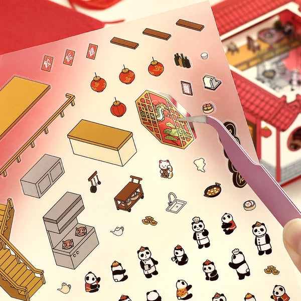 Diorama Room 2.5D Sticker Sets by BGM
