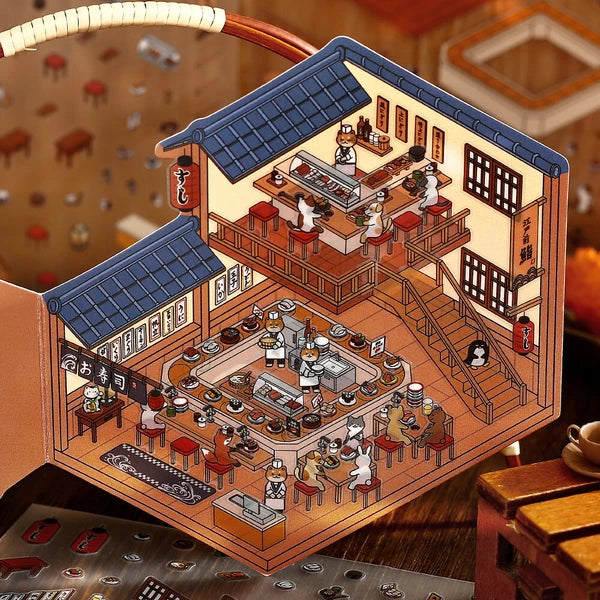 Diorama Room 2.5D Sticker Sets by BGM