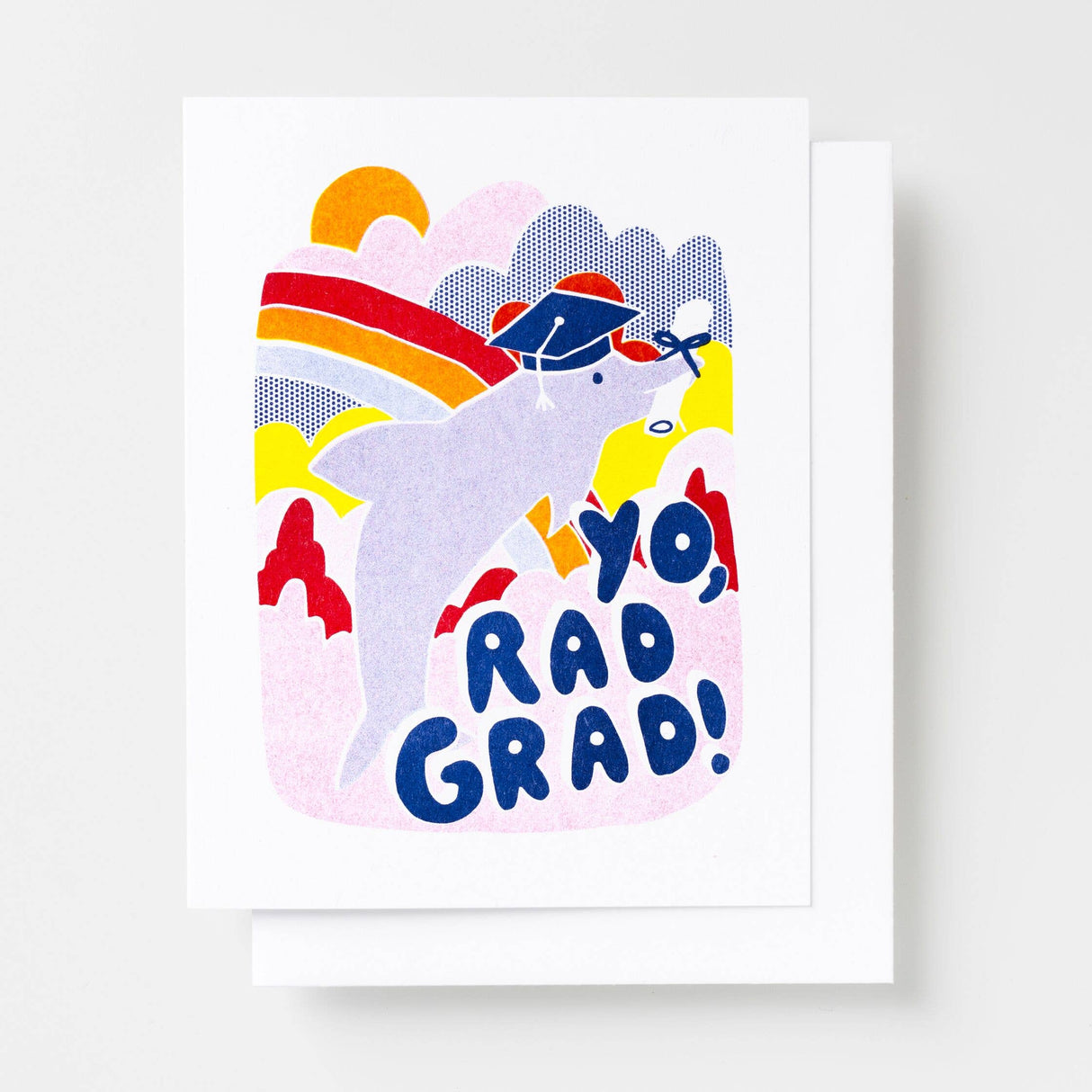 Yo Rad Grad Risograph Card