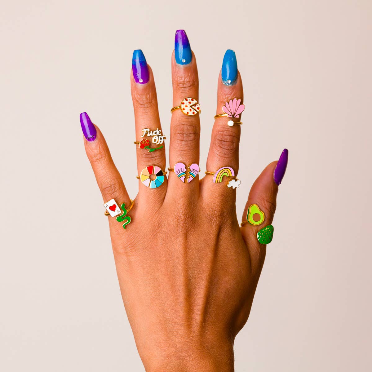 Maneater Shark Adjustable Ring 18k Gold