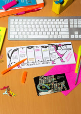 Git along doggie weekly desk pad