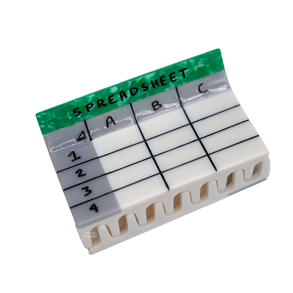 Spreadsheet Hair Claw