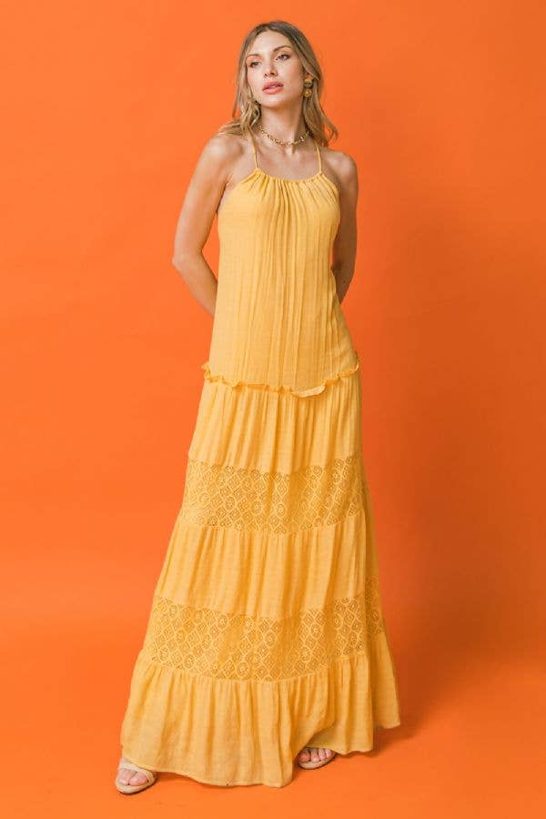 Marigold Tiered Maxi Dress