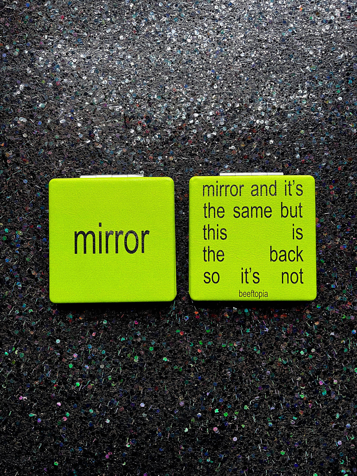 Bratty Green Compact Mirror