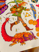 Legend of Zelda: A Link to the Past Riso Print
