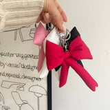 Puffy Bow Bag Charm or Keychain