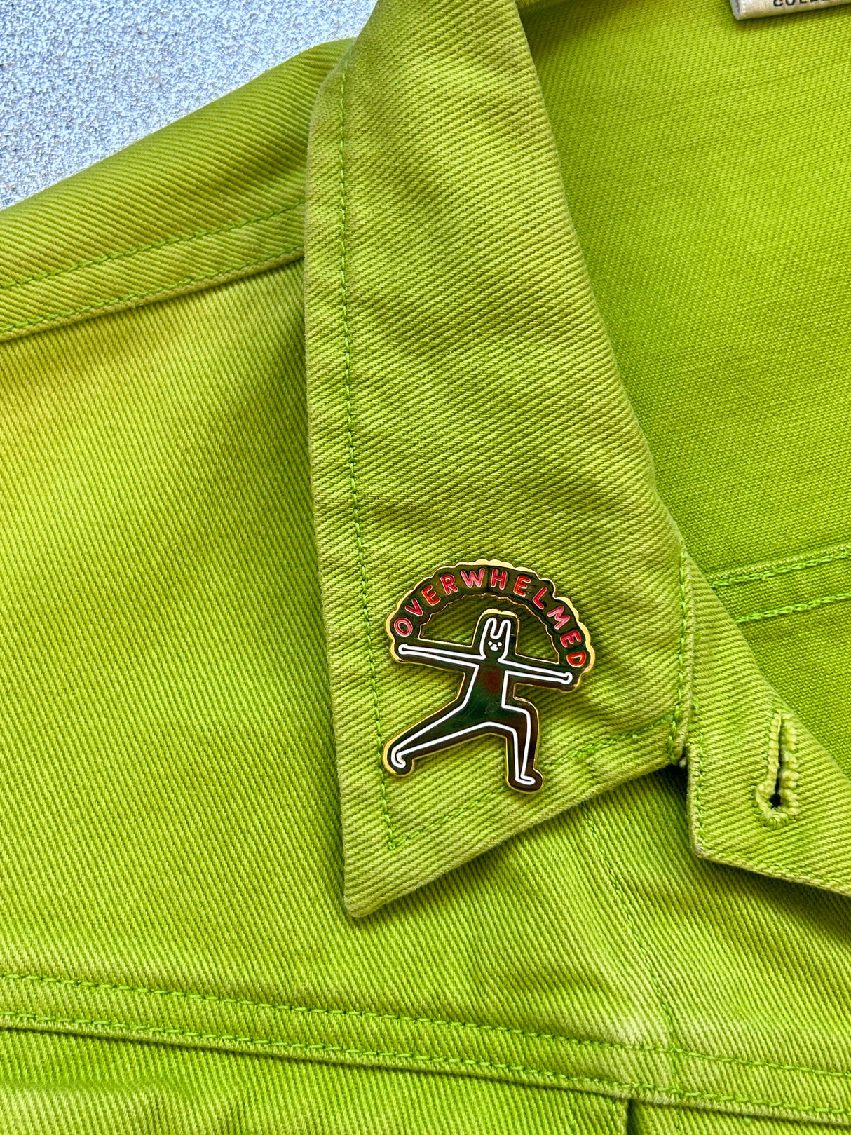 Overwhelmed Enamel Pin