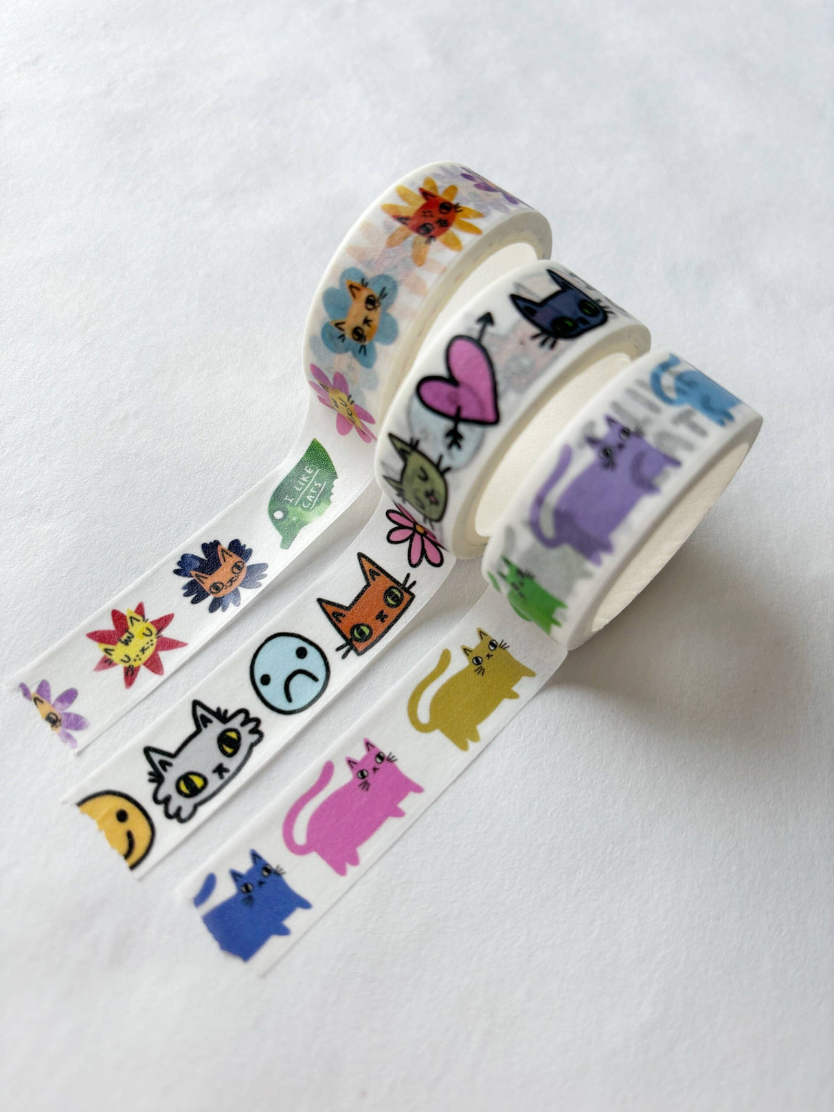 Three Cat Washi Tapes, Decoration Tape, Scrapbooking