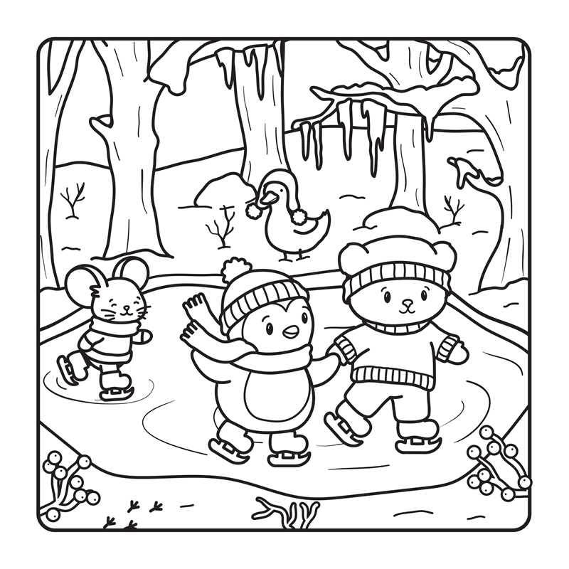 Snuggly Winter Coloring Book by