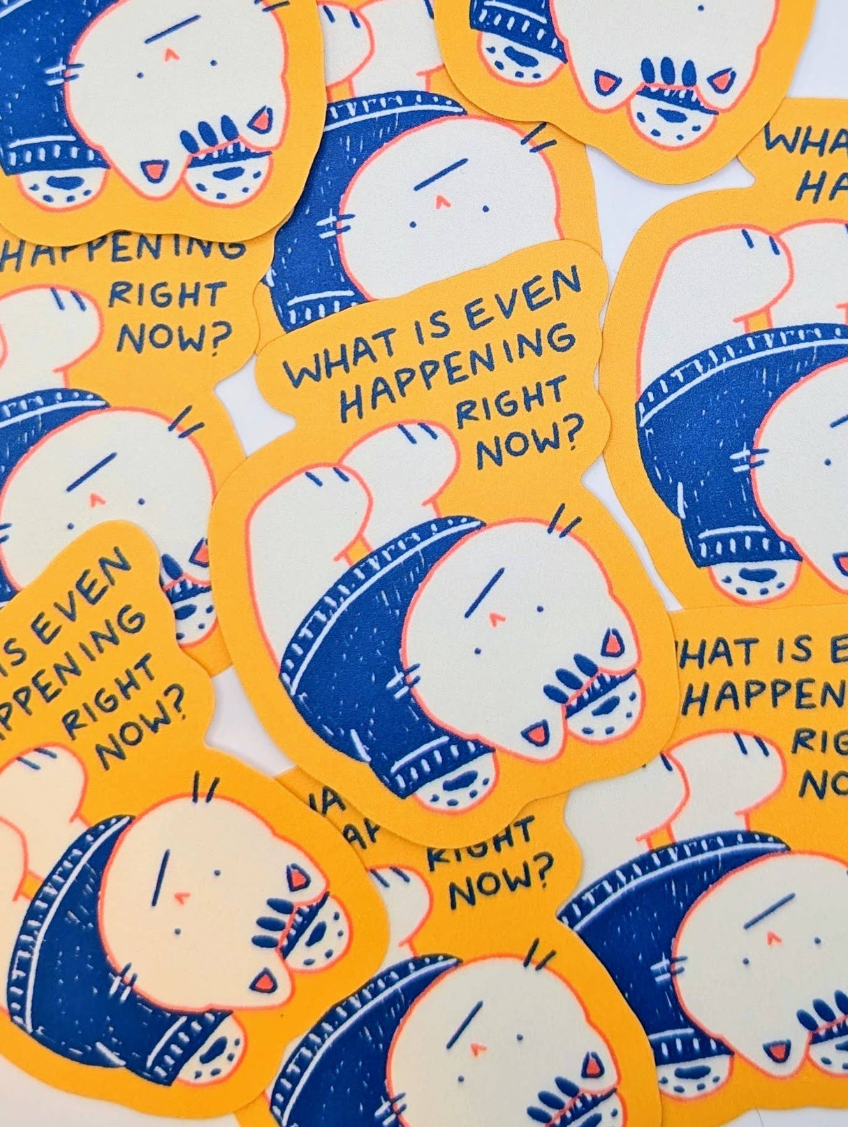 Existential Cat Crisis Vinyl Sticker