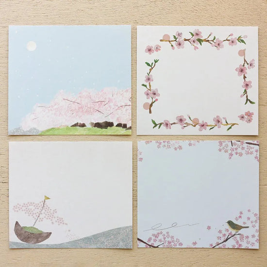 Sakura Memo Block Pad Illustrated by Omori Yuko