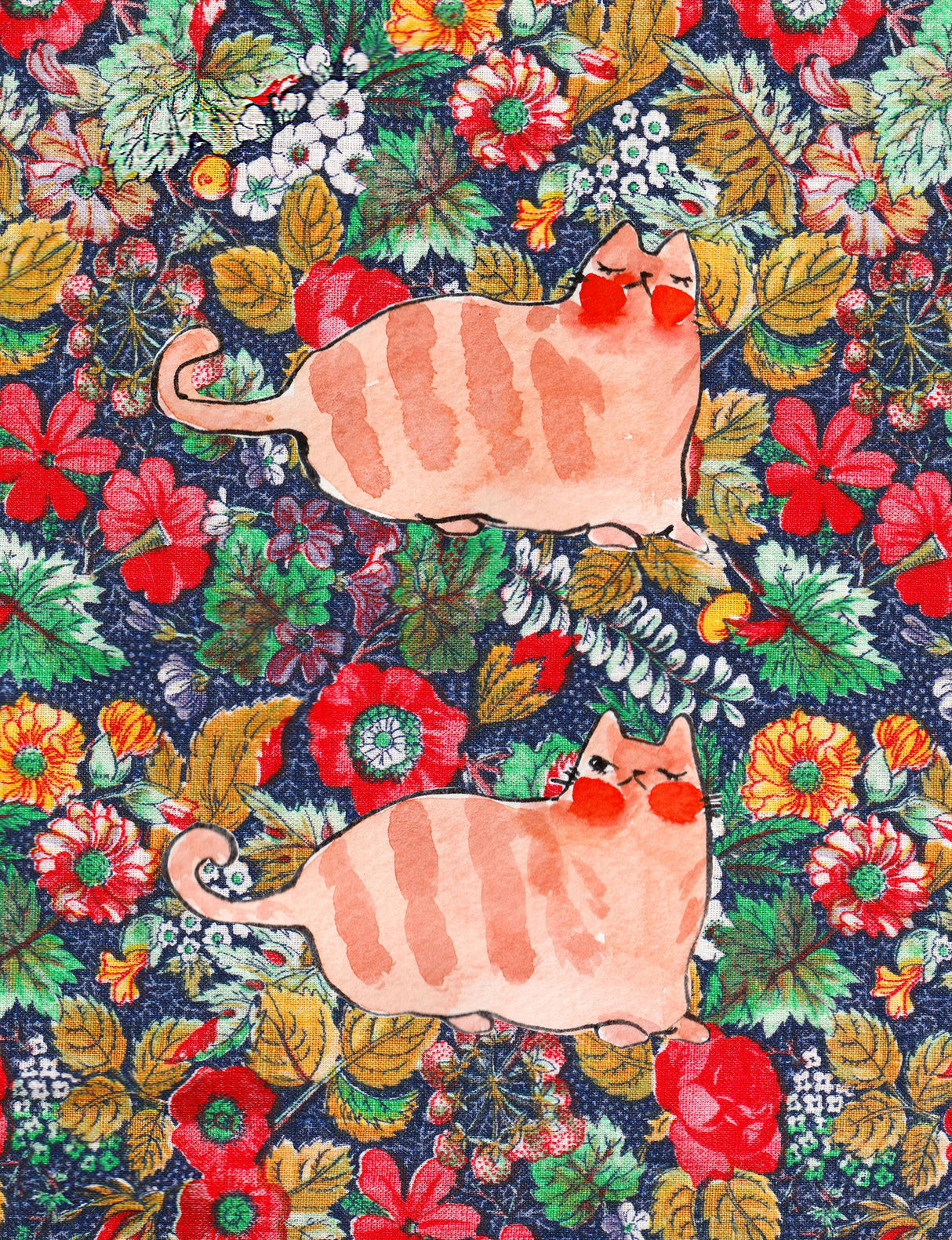 Print - "Resting Cat / Taking a Peek": 5x7 Inches