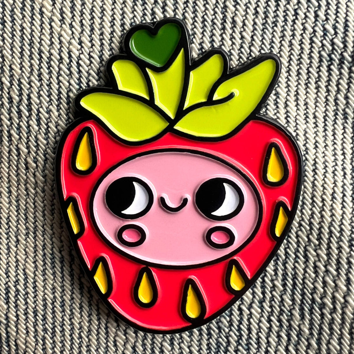 Strawbebby Enamel Pin