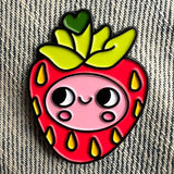Strawbebby Enamel Pin