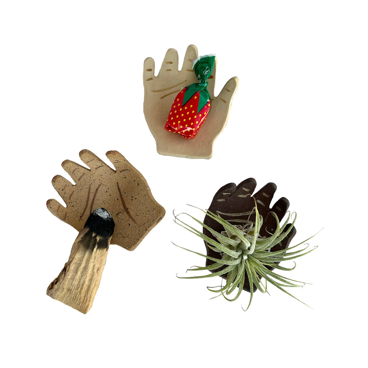 Handmade Ceramic Hand Trinket Dishes