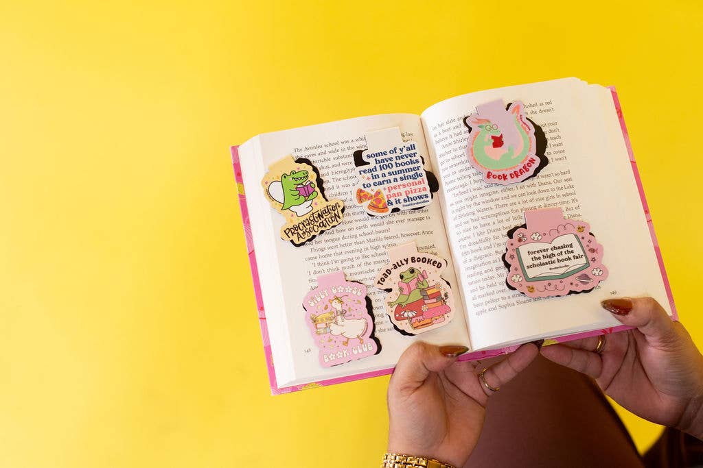 Toad-ally Booked Magnetic Bookmark