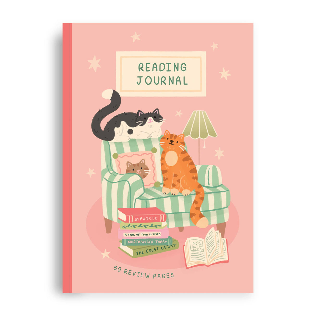 Reading Journal Cats – 50 Page Book Review Notebook