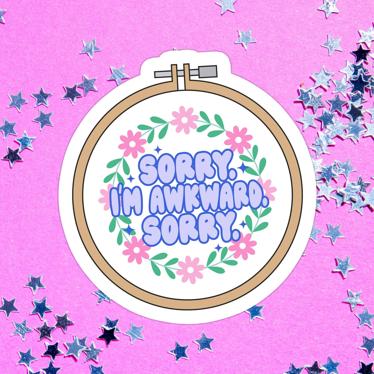 Awkward Mental Health Waterproof Vinyl Sticker