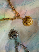 Soft Heart Chain Necklace: Silver / Large