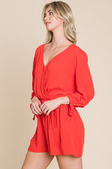 Red Relaxed Romper